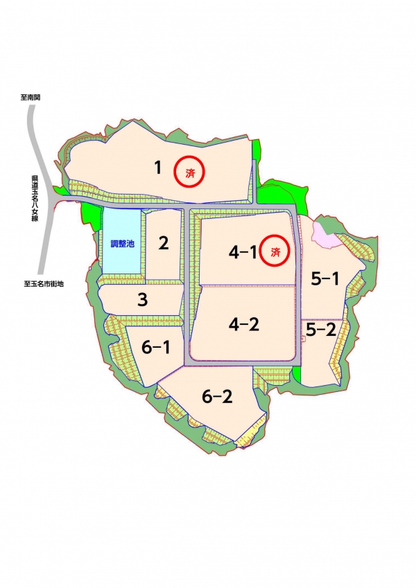 区画分譲図の画像　詳細は本文に記述しています。