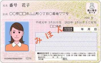 マイナンバーカード表の画像