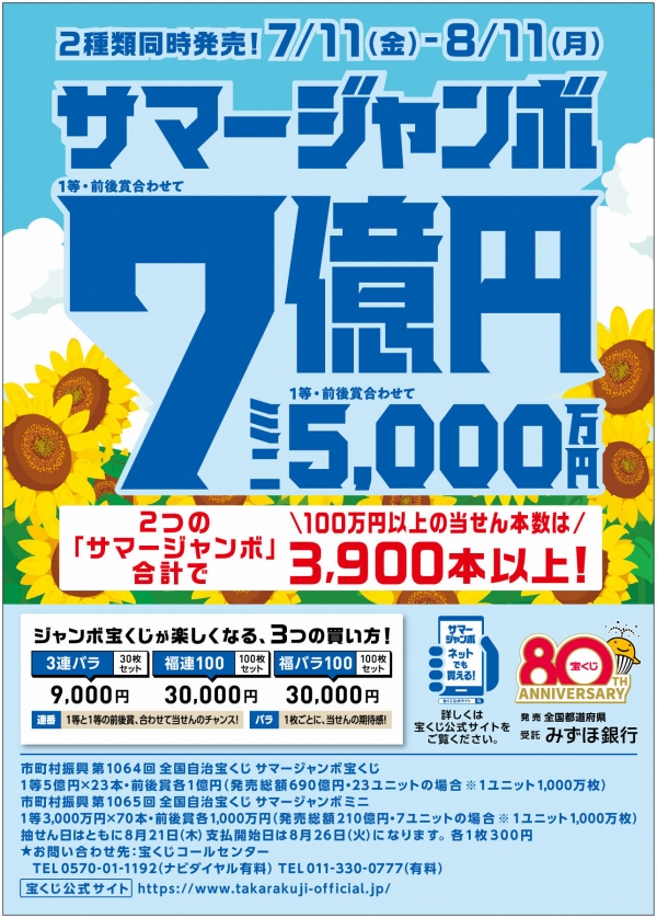 サマージャンボ宝くじのバナー画像