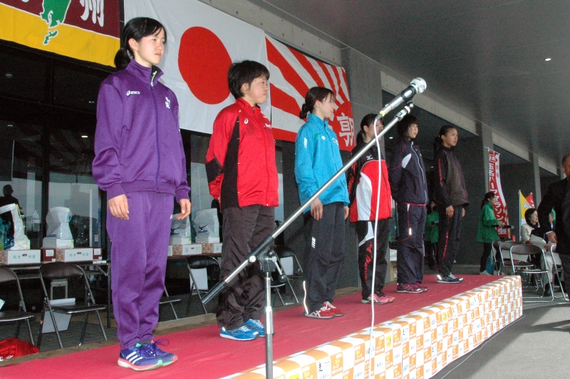 26女子10km表彰式の写真