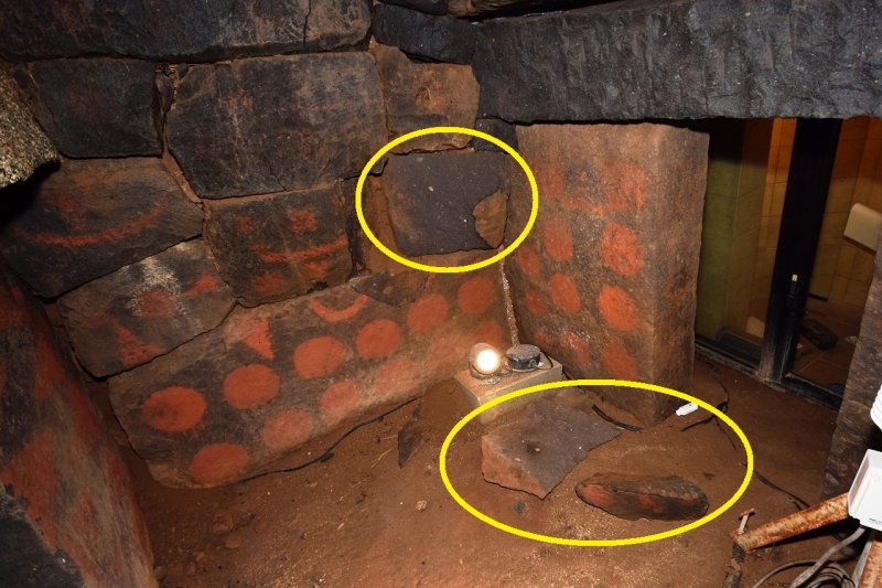 石材の剥離状況