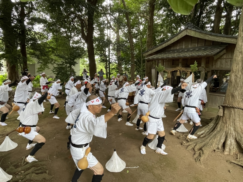 大野下雨乞い奴踊り(踊っている写真)