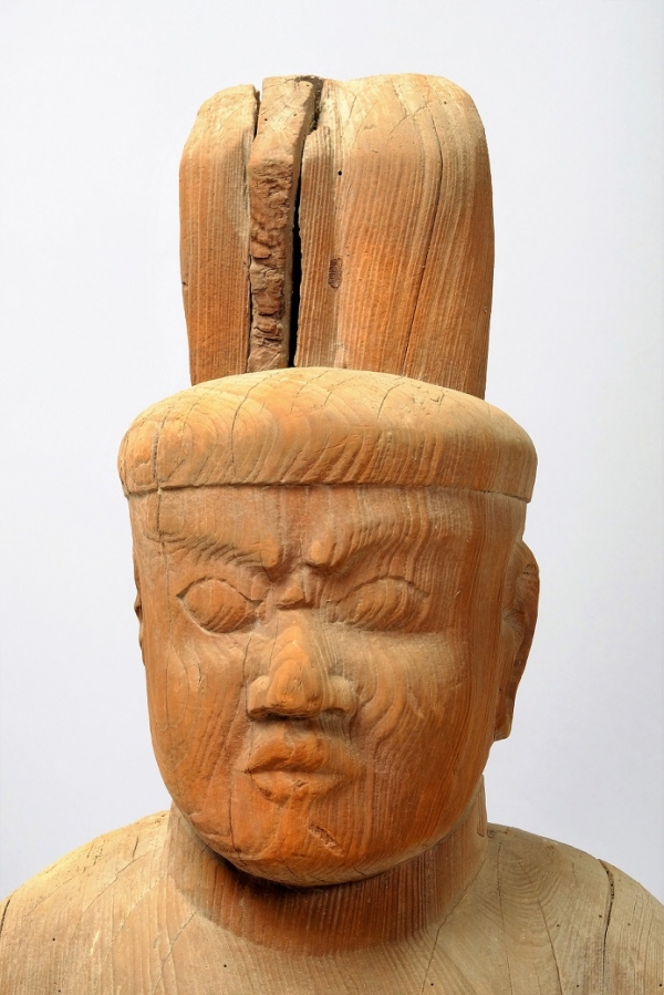 木造男神坐像 頭部の写真