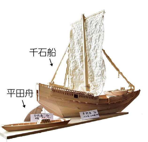 千石船の模型の画像