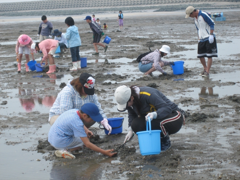 潮干狩り シャク釣り 地引網体験 玉名市