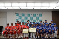 玉名町少年野球クラブの集合記念写真